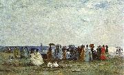 Eugene Boudin Bathers on the Beach at Trouville Germany oil painting artist